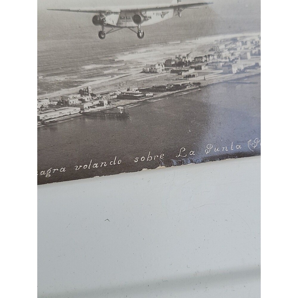 RPPC Airplane Plane 1924 Postcard Antique Peru Trimotor La Punta - Picture 4 of 12